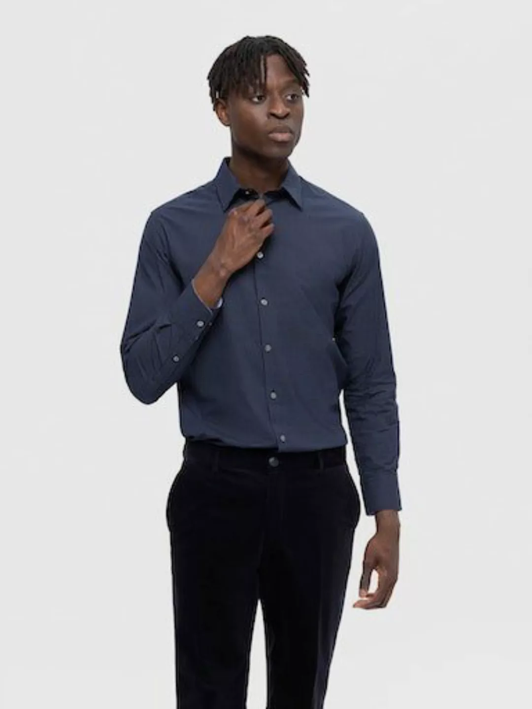 SELECTED HOMME Langarmhemd SLHSLIMSOHO-DETAIL SHIRT LS NOOS günstig online kaufen