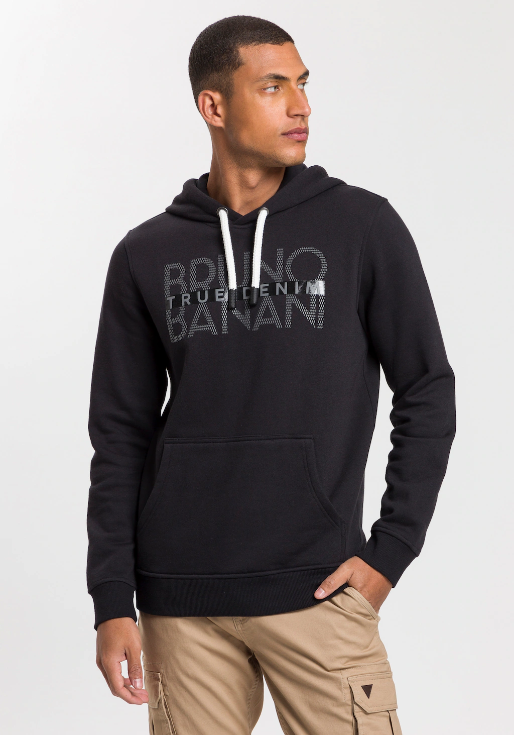 Bruno Banani Kapuzensweatshirt, Logoprint vorne günstig online kaufen