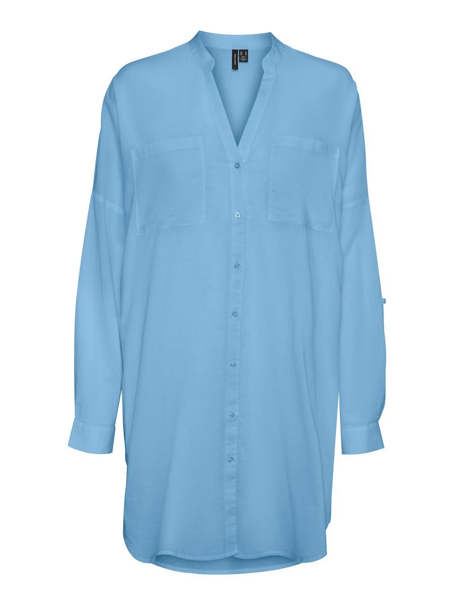 VERO MODA Fold-up Tunika Damen Blau günstig online kaufen