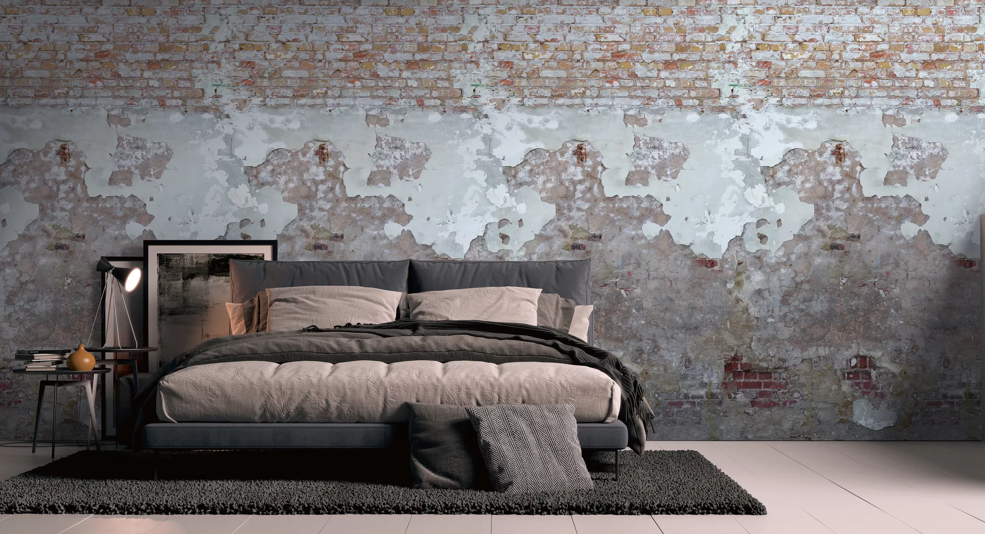 Livingwalls Fototapete Stein-Optik Grau und Beige 159 x 280 cm AS-393171 günstig online kaufen