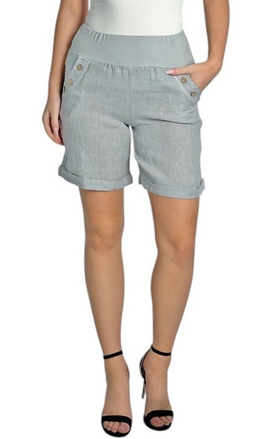 Mississhop Leinenhose 100 % Leinen Damen Shorts Leinenshorts Bermuda kurze günstig online kaufen