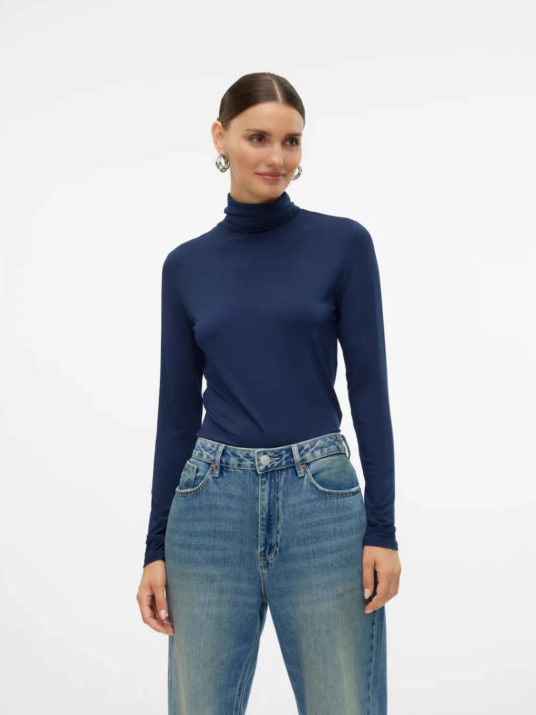 Vero Moda Langarmshirt "VMALBERTE LS ROLLNECK TOP JRS NOOS" günstig online kaufen