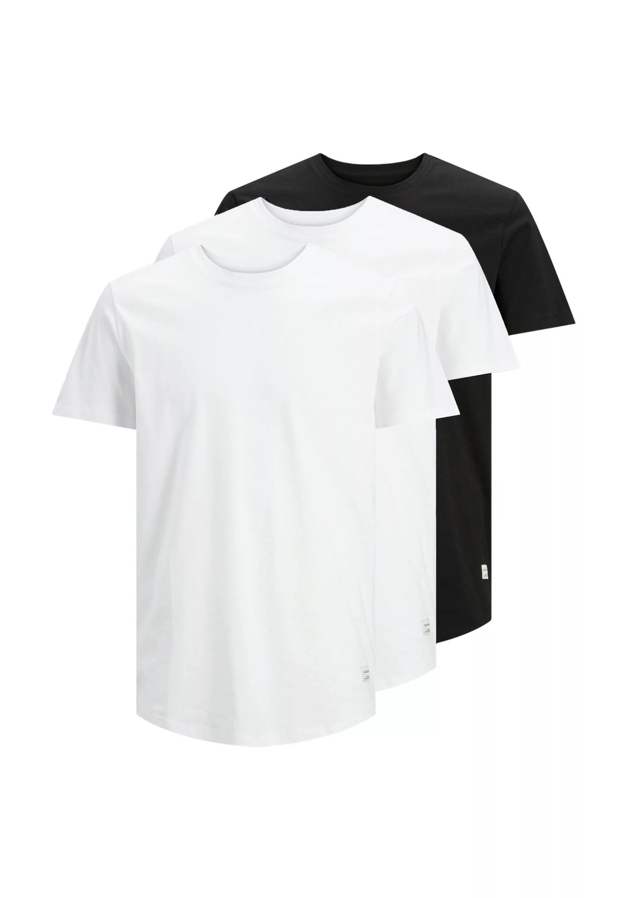 Jack & Jones Herren Rundhals T-Shirt JJENOA 3er PACK - Regular Fit günstig online kaufen