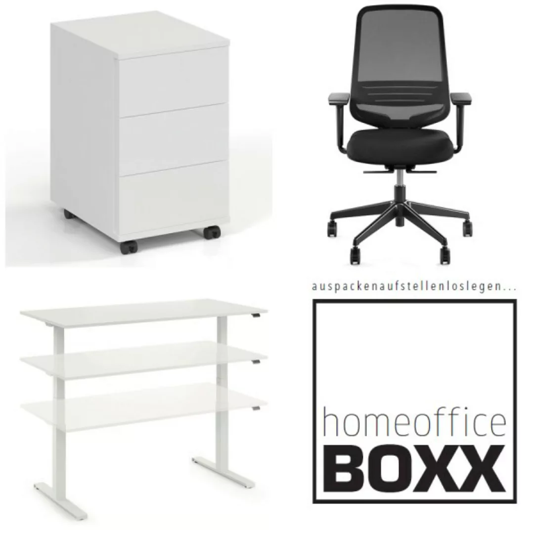 FM Homeoffice BOXX 3.0 - EASY GO Schreibtisch, ATTACK Bürodrehstuhl und ROL günstig online kaufen