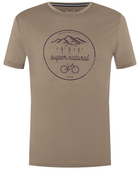 SUPER.NATURAL T-Shirt Merino T-Shirt M TRAILS TEE lässiger Print, Merino-Ma günstig online kaufen