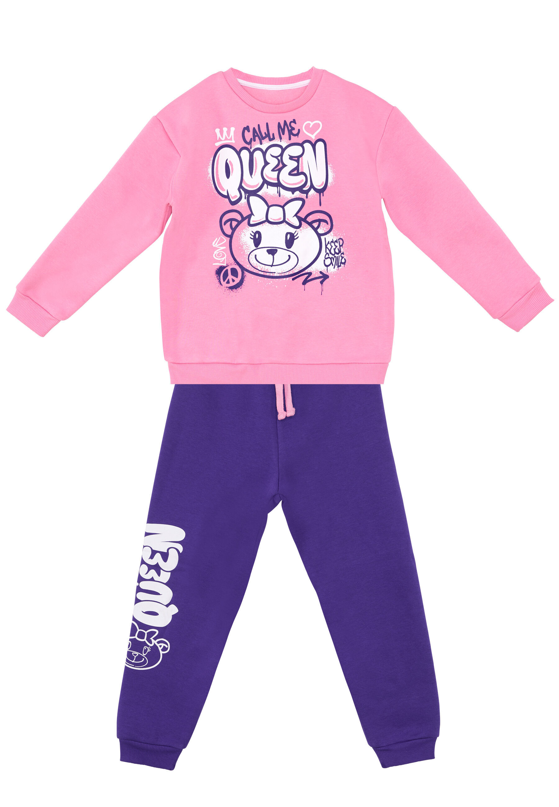 Denokids Hausanzug "Queen Bear", (2 tlg.), mit Elastikbund günstig online kaufen