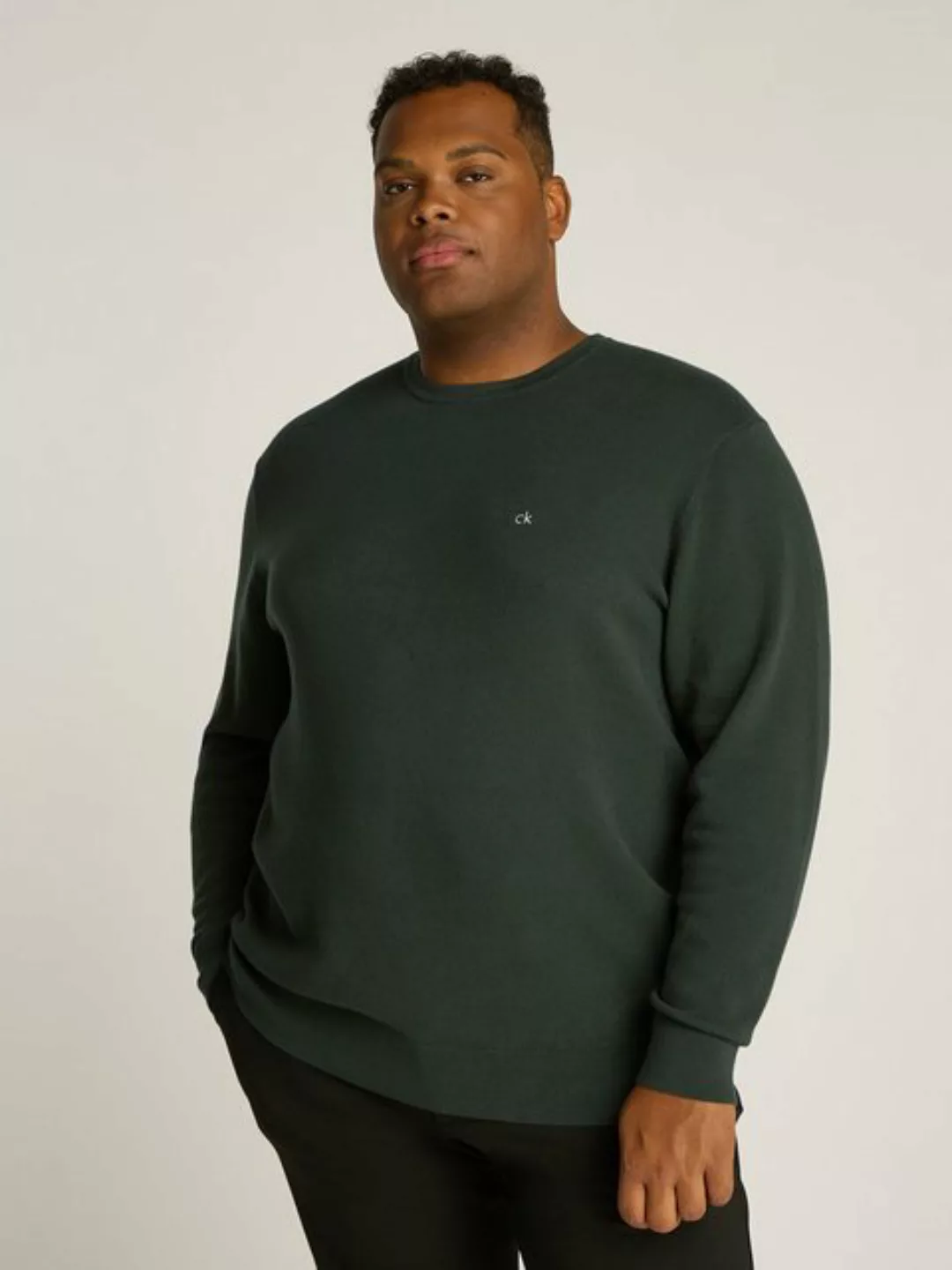 Calvin Klein Big&Tall Rundhalspullover BT_MICRO PIQUE STRUCTURE SWEATER in günstig online kaufen