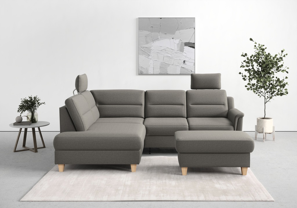 sit&more Ecksofa "Farö L-Form", inklusive Federkern, wahlweise mit Bettfunk günstig online kaufen