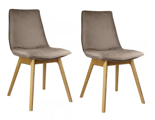 andas Esszimmerstuhl "Ramon", (Set), 2 St., Microfaser, mit Massivholzbeine günstig online kaufen