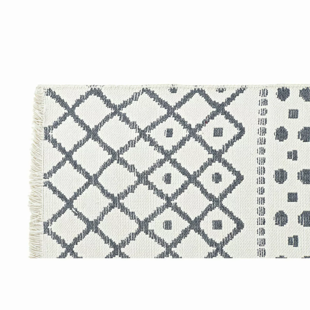 Teppich Dkd Home Decor Weiß Polyester Baumwolle Dunkelgrau (160 X 230 X 1 C günstig online kaufen