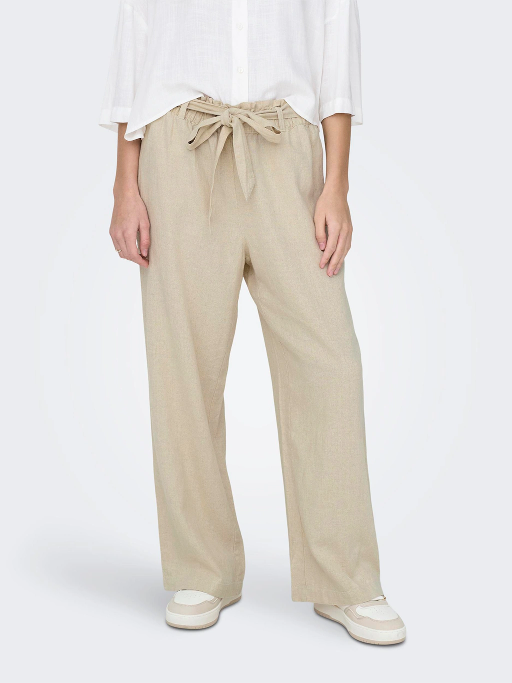 JDY Culotte "JDYSAY MW LINEN BELT PANT WVN NOOS" günstig online kaufen