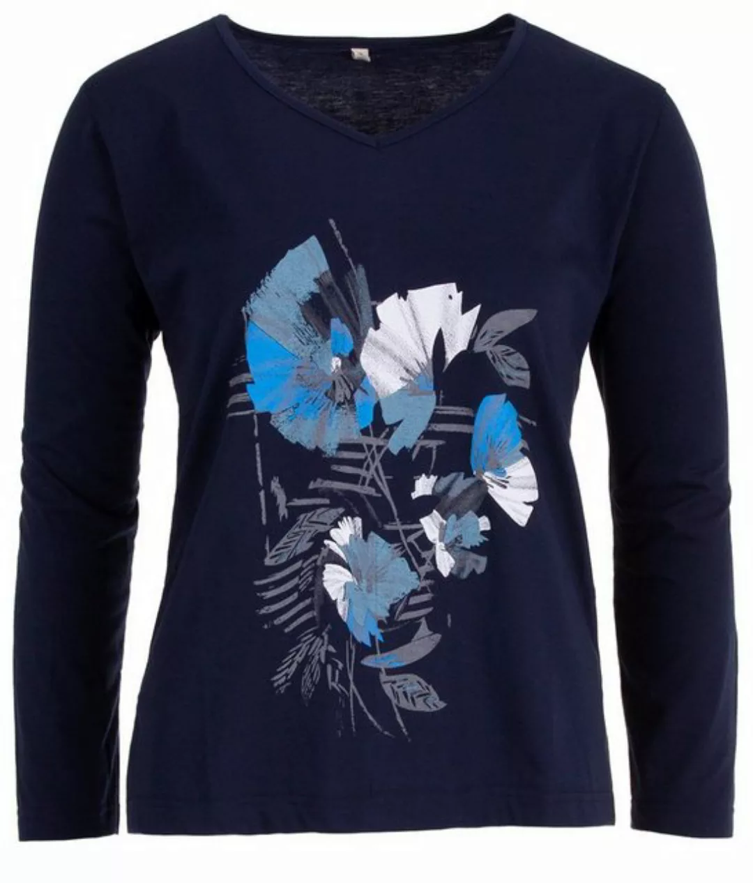 zeitlos T-Shirt Langarmshirt - Blumendruck günstig online kaufen