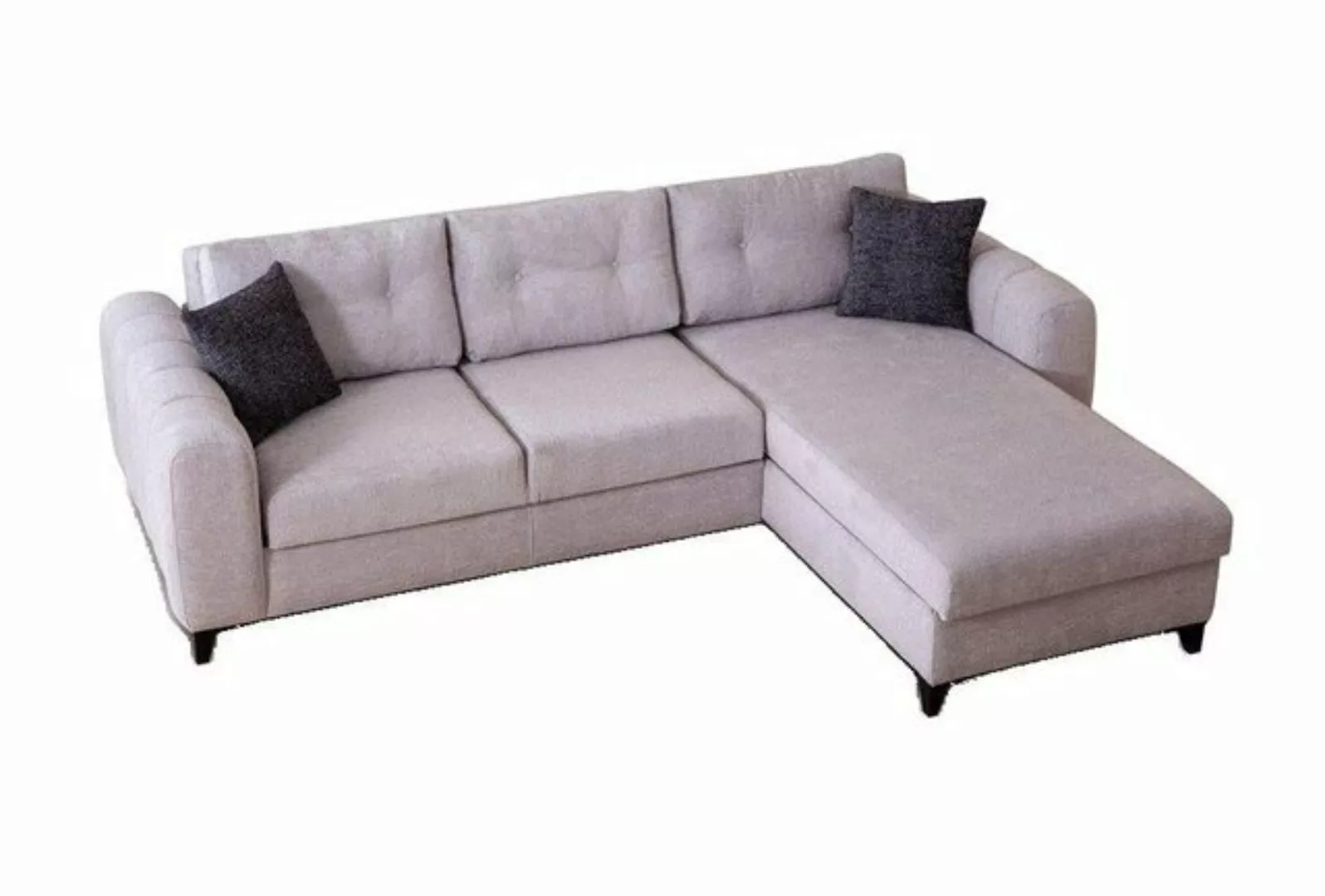 JVmoebel Ecksofa Dunkelgraues Polstersofa Designer Ecksofa Bettfunktion Woh günstig online kaufen