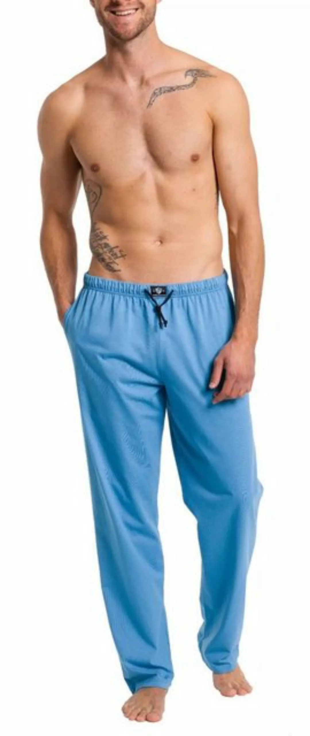 HAASIS Bodywear 1919 Pyjamahose Herren Jerseyhose 77118873-horizont (1-tlg) günstig online kaufen
