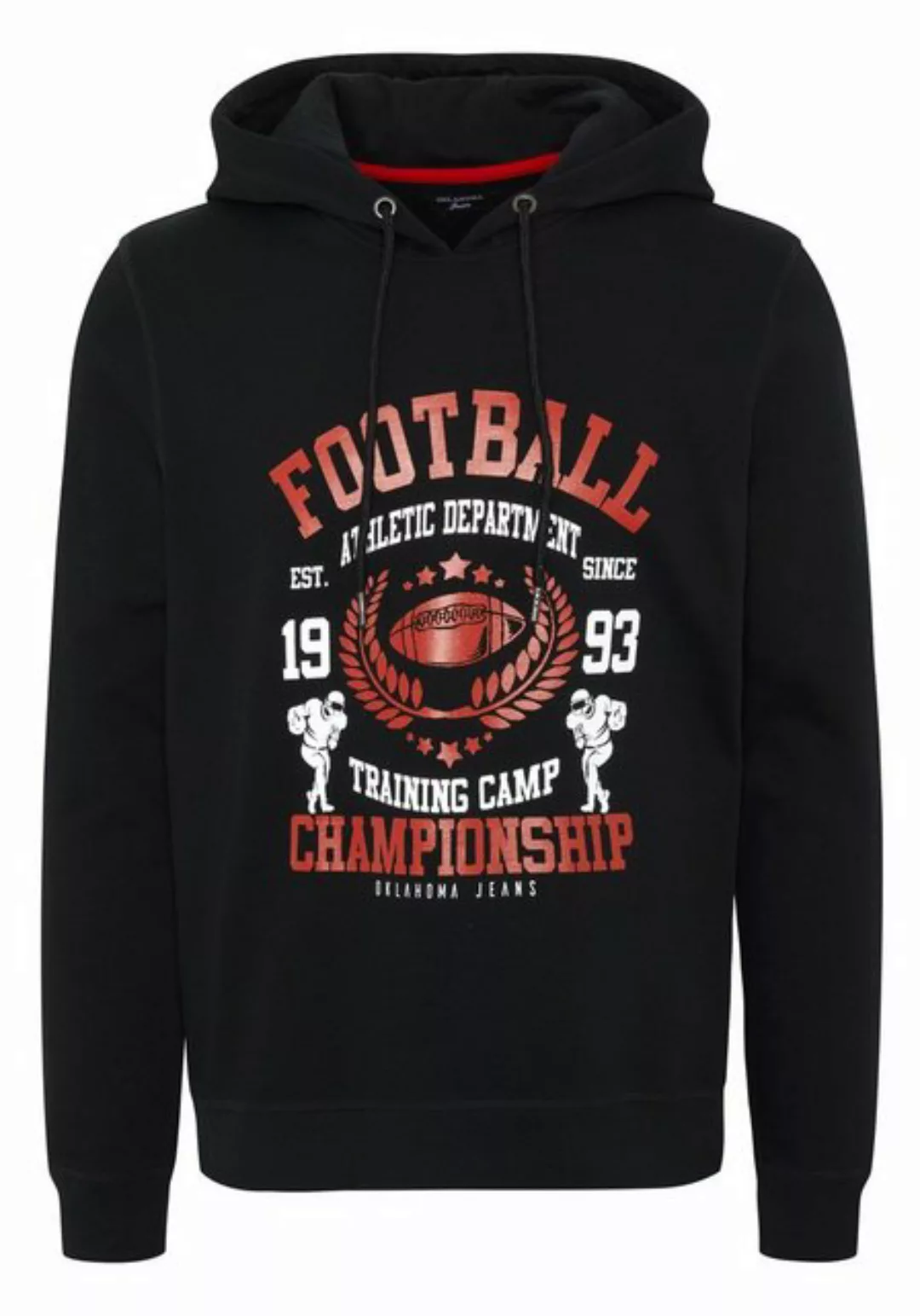 Oklahoma Jeans Kapuzensweatshirt mit Football Frontprint günstig online kaufen