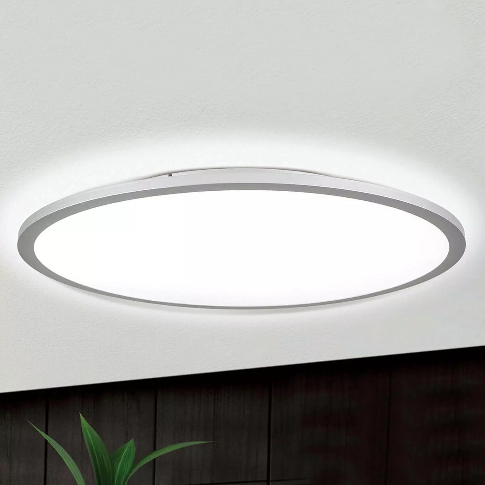 Titanfarbene LED-Deckenlampe Aria, dimmbar - 60 cm günstig online kaufen