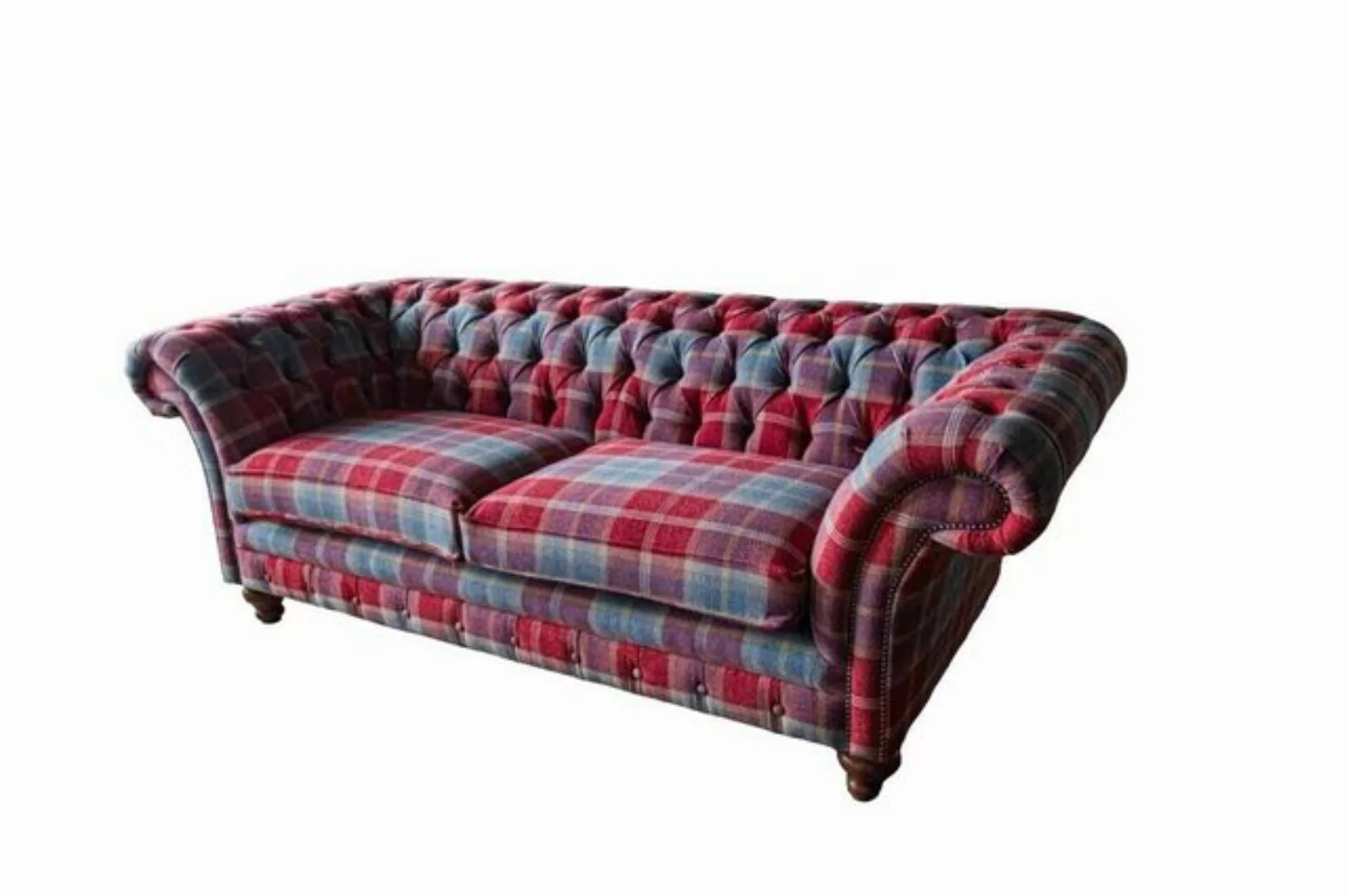 JVmoebel Sofa Chesterfield 3 Sitzer Designer Sofa Luxus Polster Couch Stoff günstig online kaufen