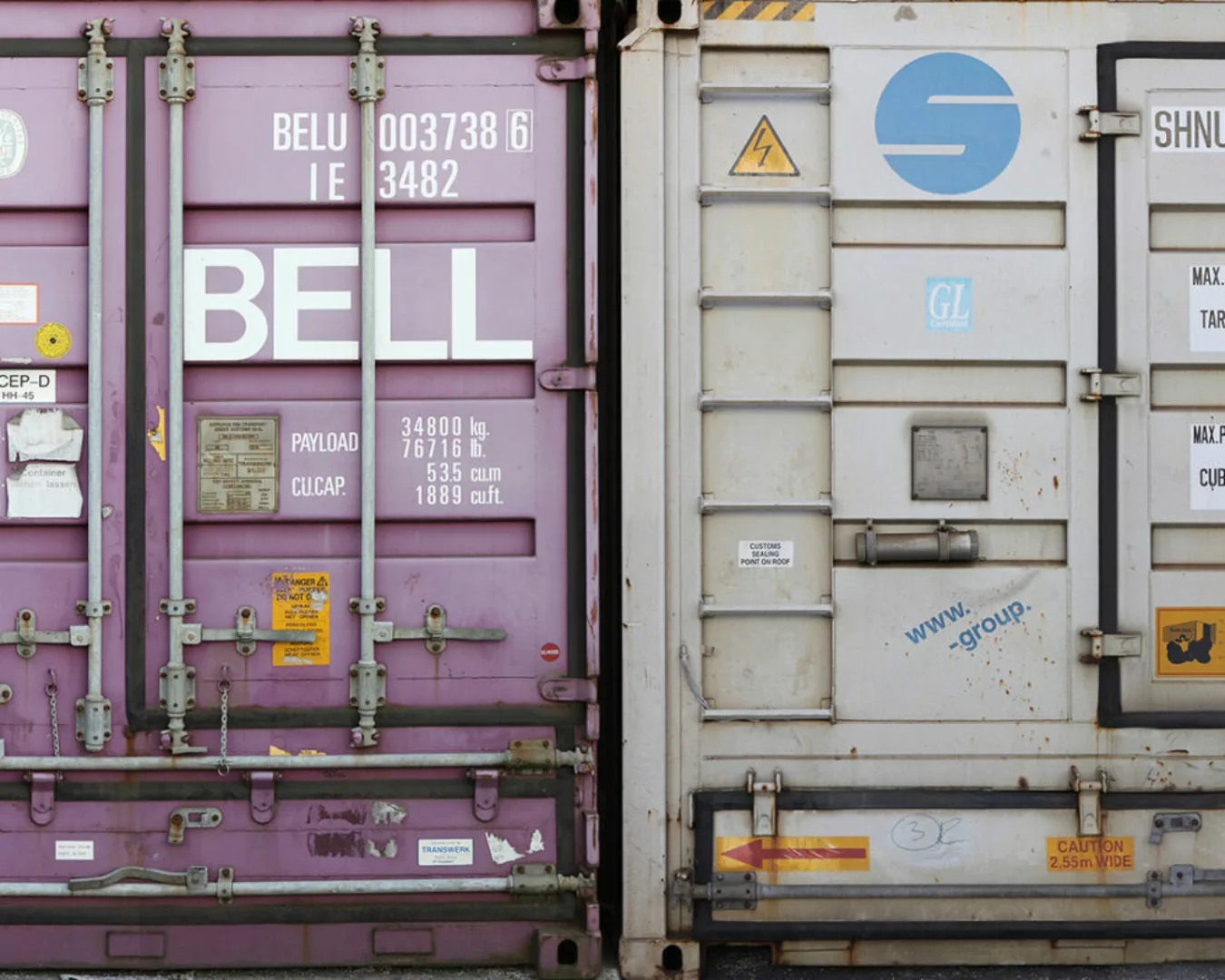 Fototapete "Container" 4,00x2,50 m / Glattvlies Perlmutt günstig online kaufen