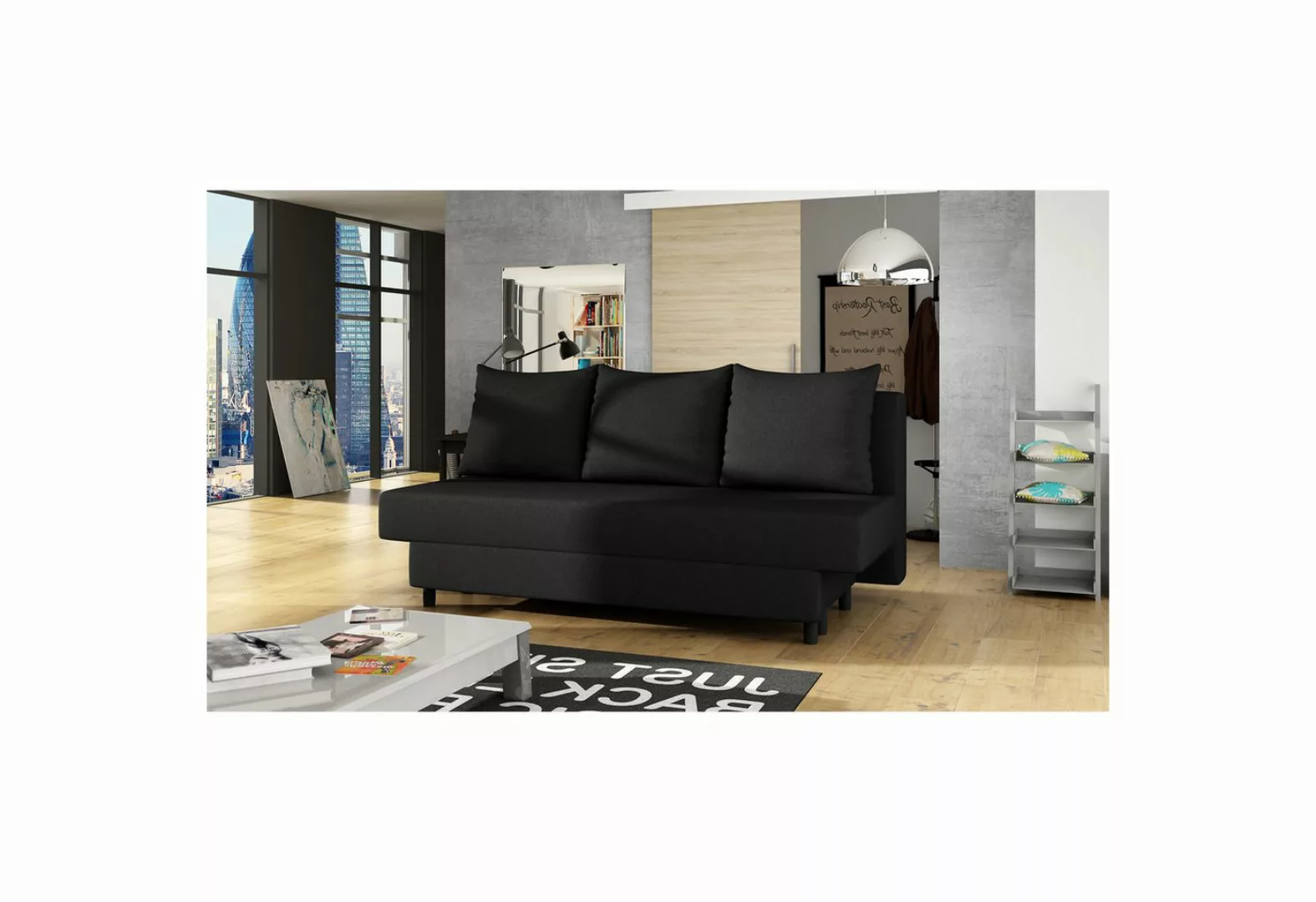 Home Collective Sofa 3-Sitzer Dreisitzer Schlafsofa, mit 3 Dekokissen und S günstig online kaufen