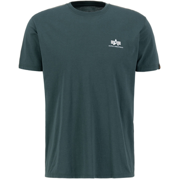 Alpha Industries  T-Shirts & Poloshirts Basic T-Shirt SL - navy green günstig online kaufen