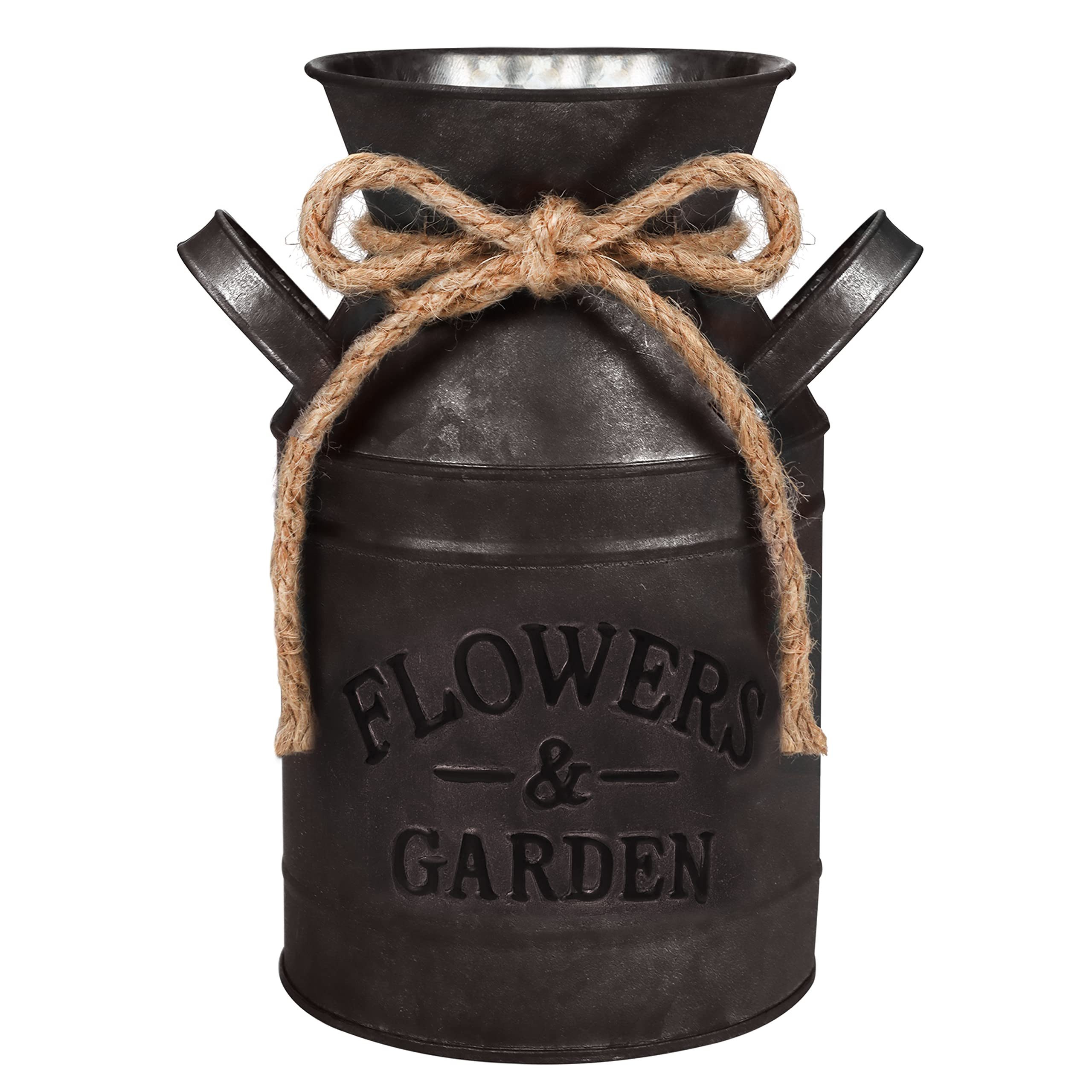 Belle Vous Dekovase Vintage Metall Blumenbehälter günstig online kaufen