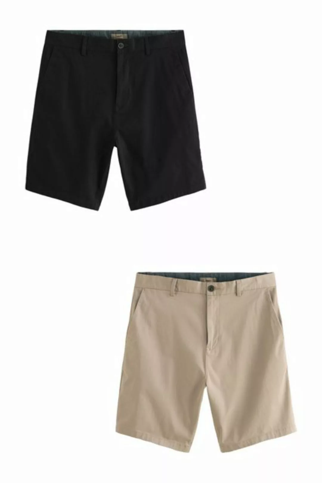 Next Chinoshorts Stretch-Chinoshorts, 2er-Pack - Straight Fit (2-tlg) günstig online kaufen