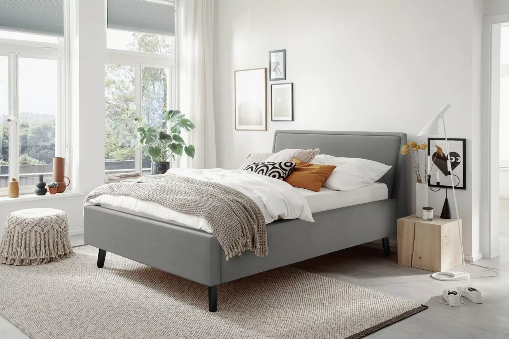möbelando Polsterbett Frieda (LxB: 200x140 cm), mit Bettkasten aus Stoff in günstig online kaufen