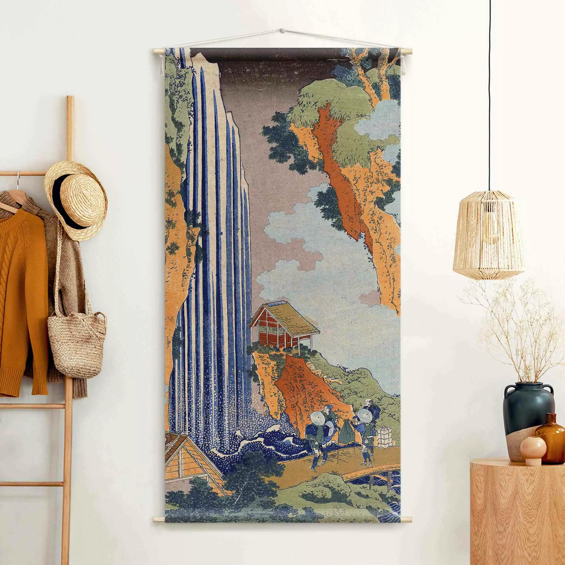 Wandteppich Katsushika Hokusai - Ono Wasserfall günstig online kaufen