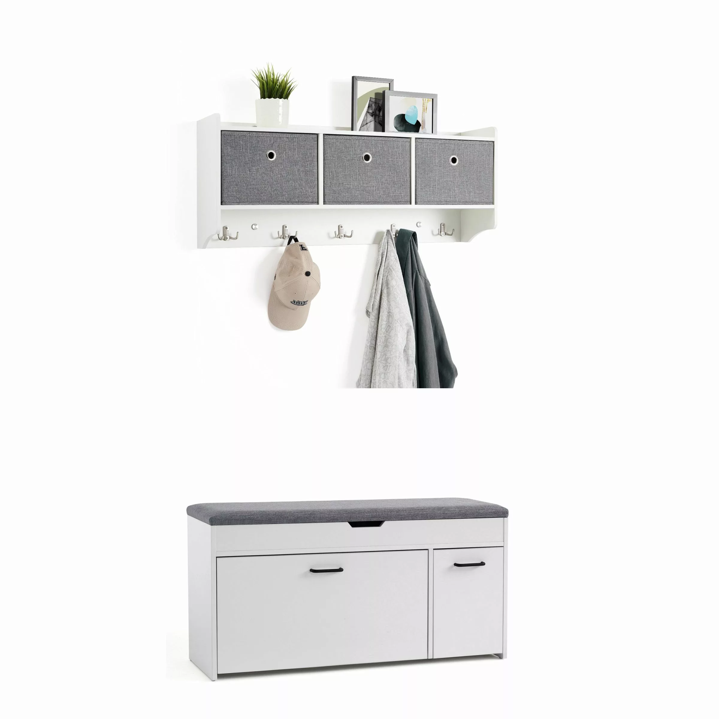 Mondeer Garderoben-Set (2-St), Garderobe mit Schuhbank, günstig online kaufen