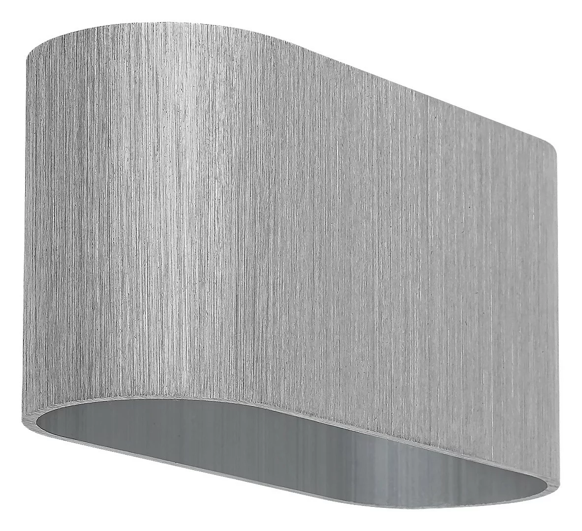 Wandleuchte oval Aluminium gebürstet Metall G9 Kaunas günstig online kaufen