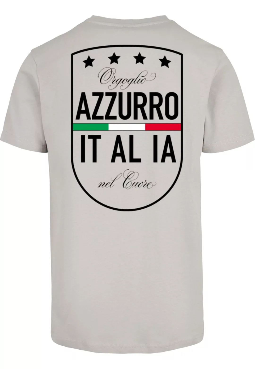 MisterTee T-Shirt "MisterTee Azurro Italia Crest Tee" günstig online kaufen