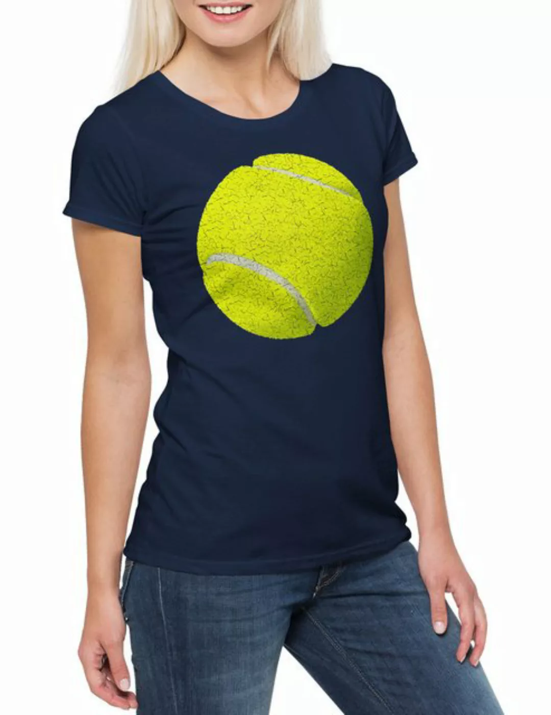 Urban Backwoods Print-Shirt Tennis Ball Damen T-Shirt Player Passion Love A günstig online kaufen