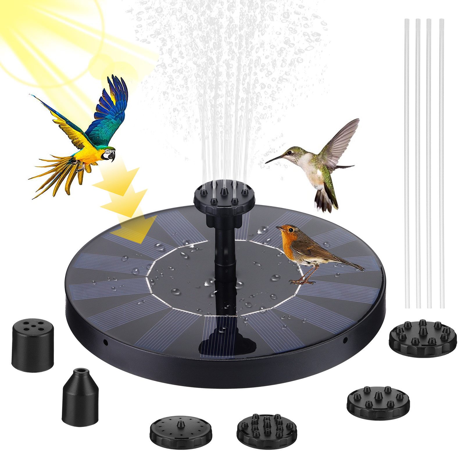 BlingBin Gartenbrunnen Solar Springbrunnen für Außen, günstig online kaufen