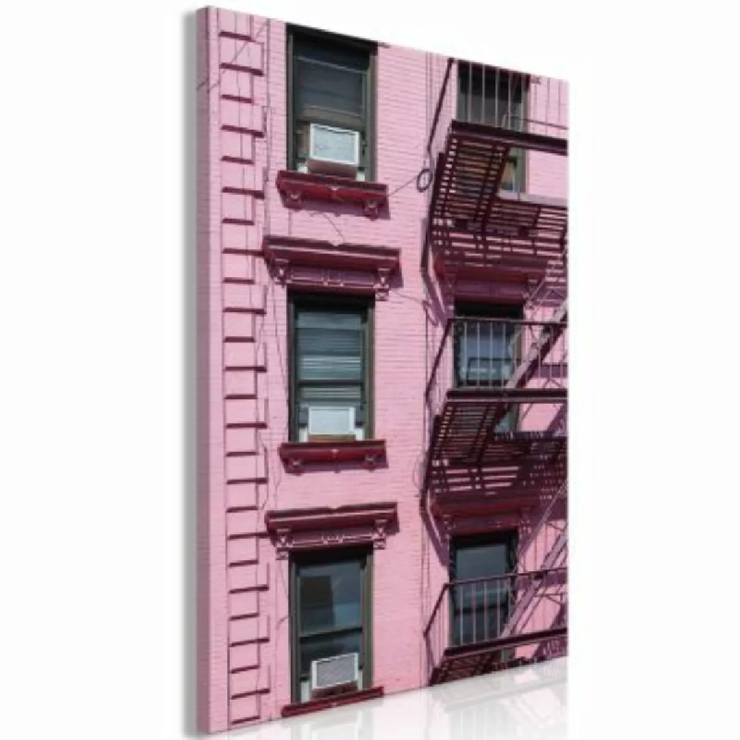 artgeist Wandbild Fire Stairs (1 Part) Vertical rosa/grau Gr. 40 x 60 günstig online kaufen