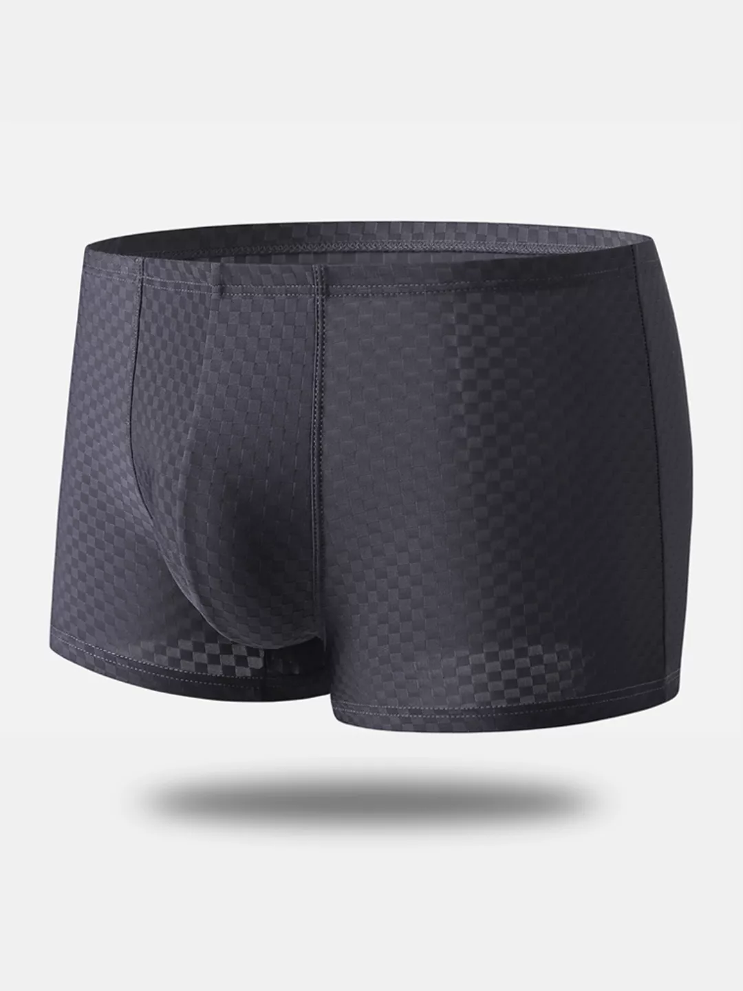 Männer Sexy Plaid Stoff Dünne Boxershorts Ice Silk Solid Color Breathable S günstig online kaufen