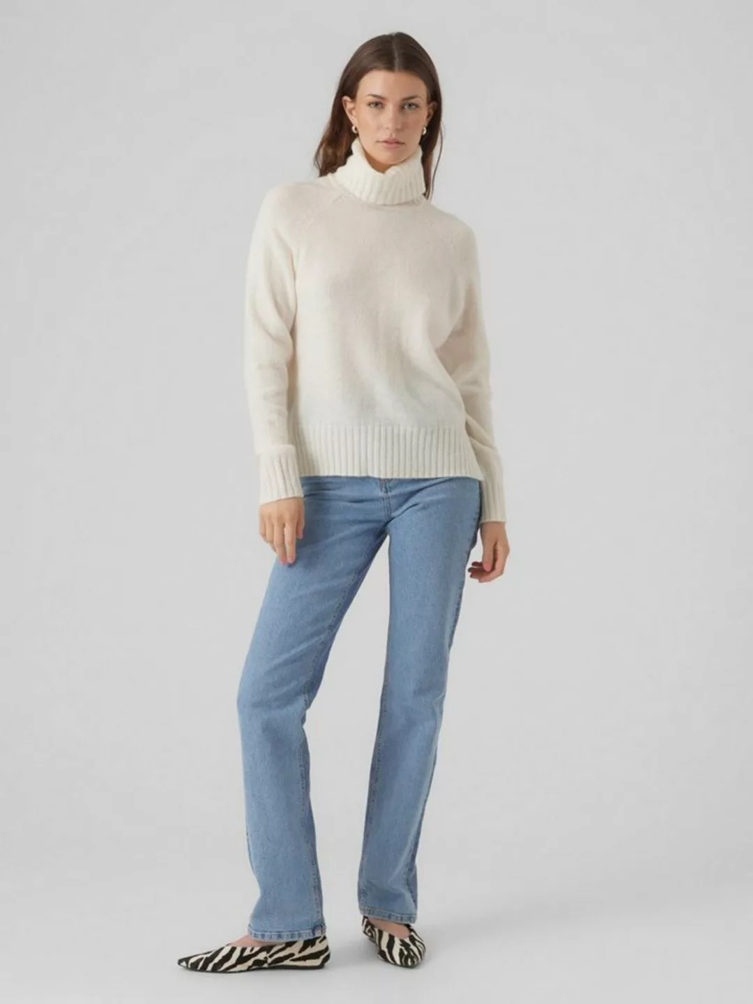 Vero Moda Rollkragenpullover DANIELA (1-tlg) Plain/ohne Details günstig online kaufen