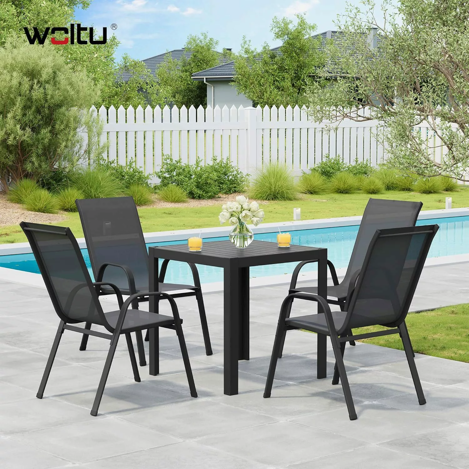 Woltu Gartenstuhl (2 St), stapelbar, Garten günstig online kaufen