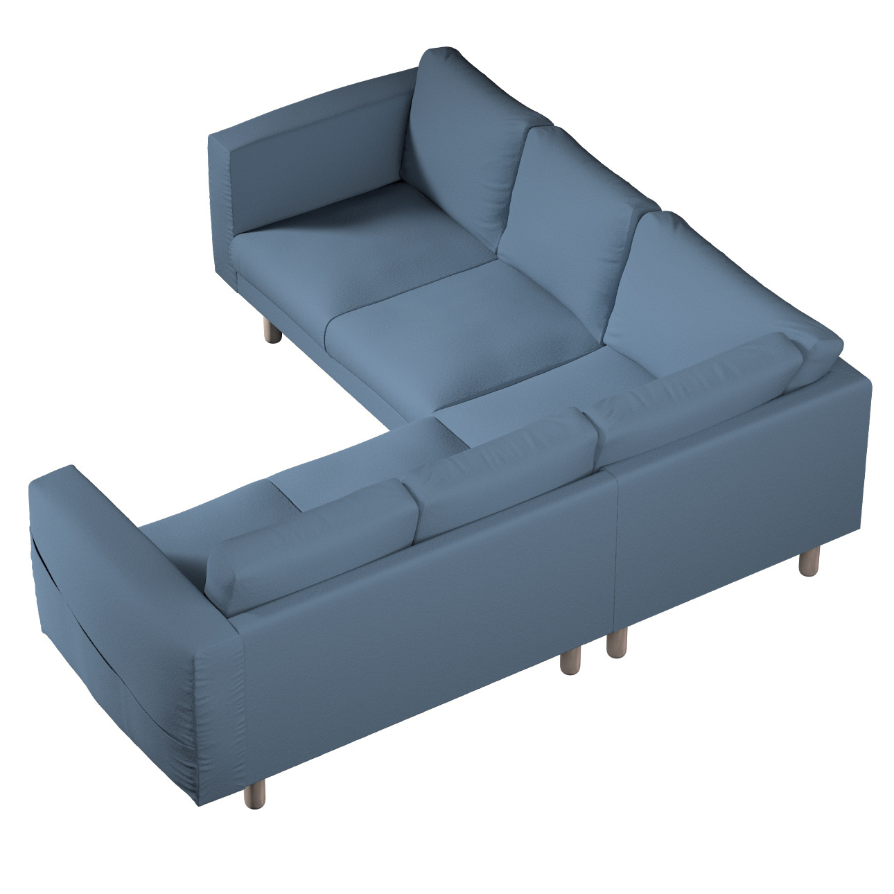 Bezug für Norsborg 4-Sitzer Ecksofa, blau, Norsborg 4-Sitzer Ecksofabezug, günstig online kaufen