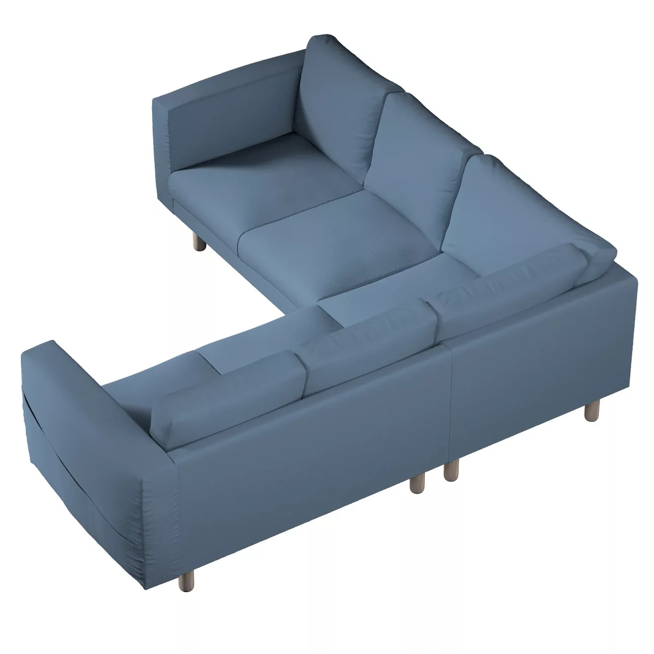 Bezug für Norsborg 4-Sitzer Ecksofa, blau, Norsborg 4-Sitzer Ecksofabezug, günstig online kaufen