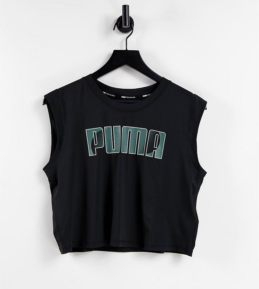 PUMA – Training – T-Shirt in Schwarz mit Logoprint günstig online kaufen