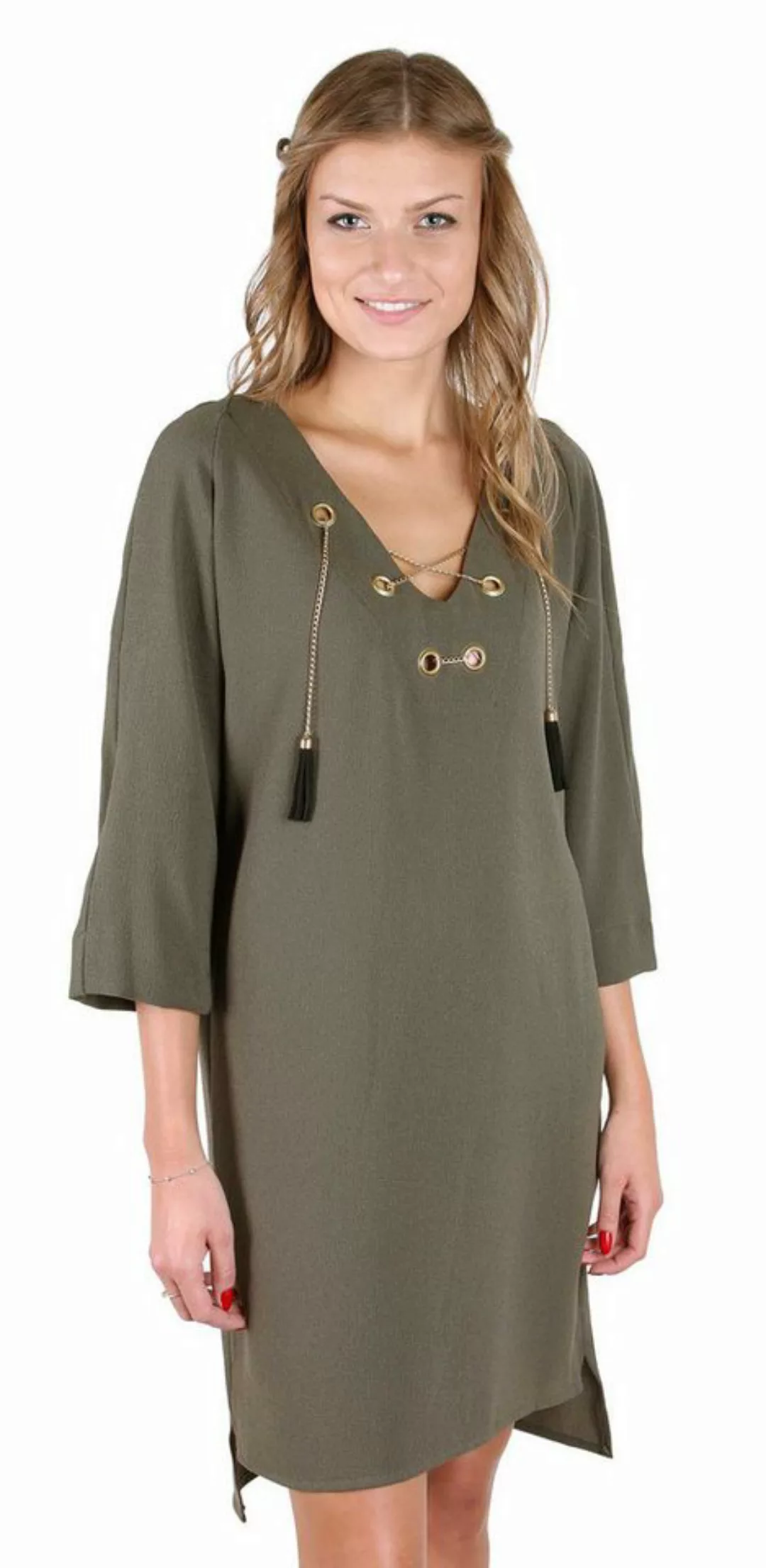 Sarcia.eu Sommerkleid John Zack Khaki, elegant mit Kette S günstig online kaufen