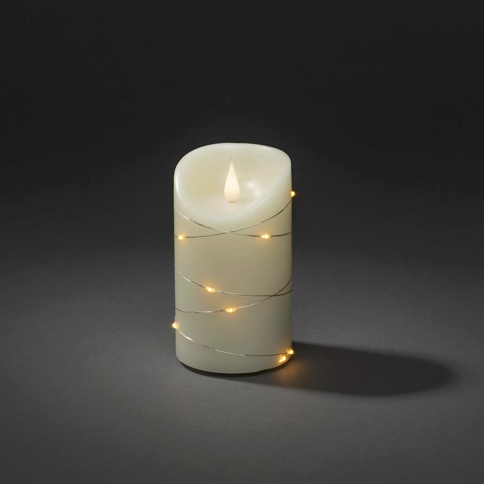 KONSTSMIDE LED-Kerze »Weihnachtsdeko«, LED Echtwachskerze weiß, mit 3D Flam günstig online kaufen