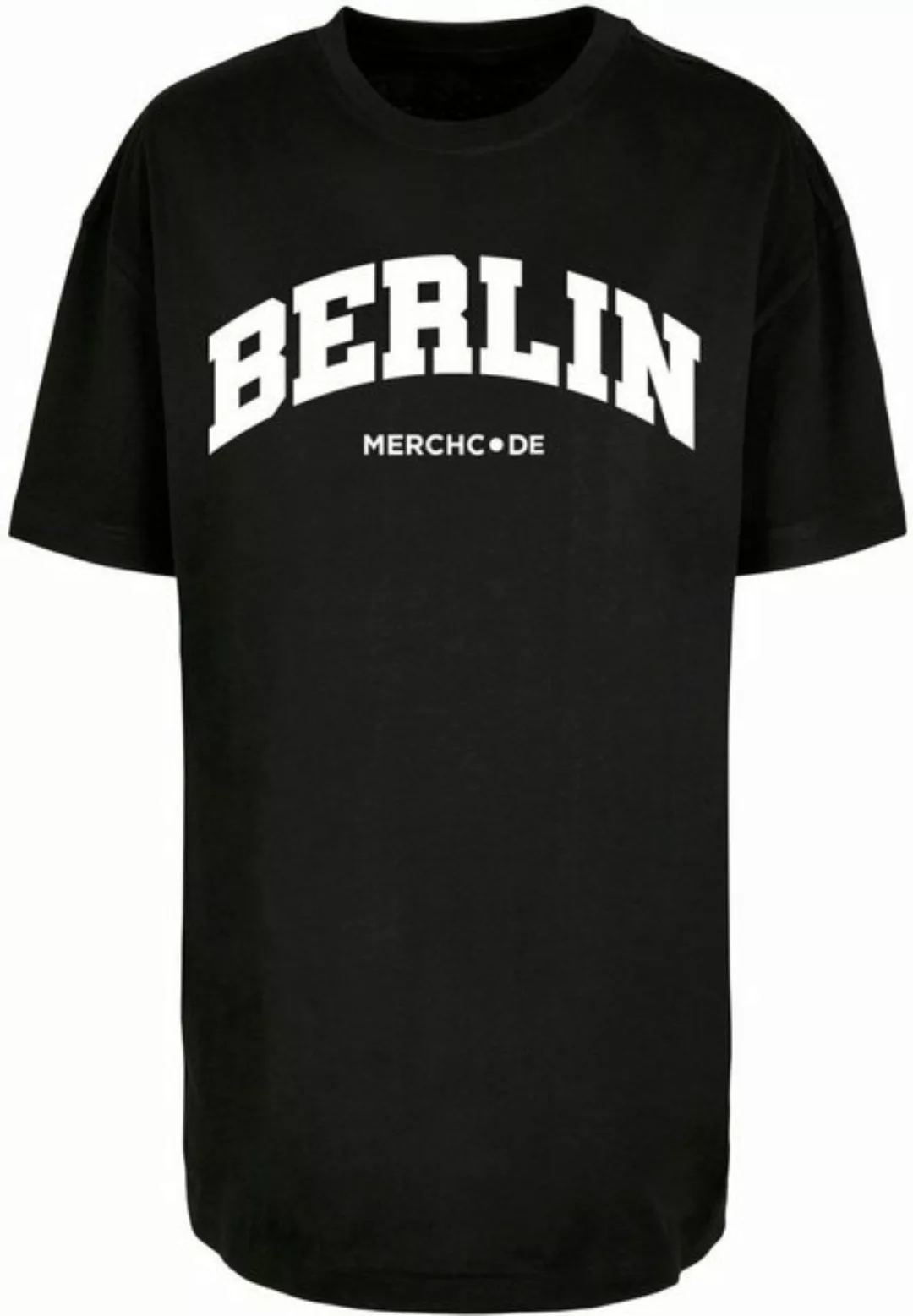 Merchcode T-Shirt Merchcode Damen Ladies Berlin Wording - Oversized Boyfrie günstig online kaufen