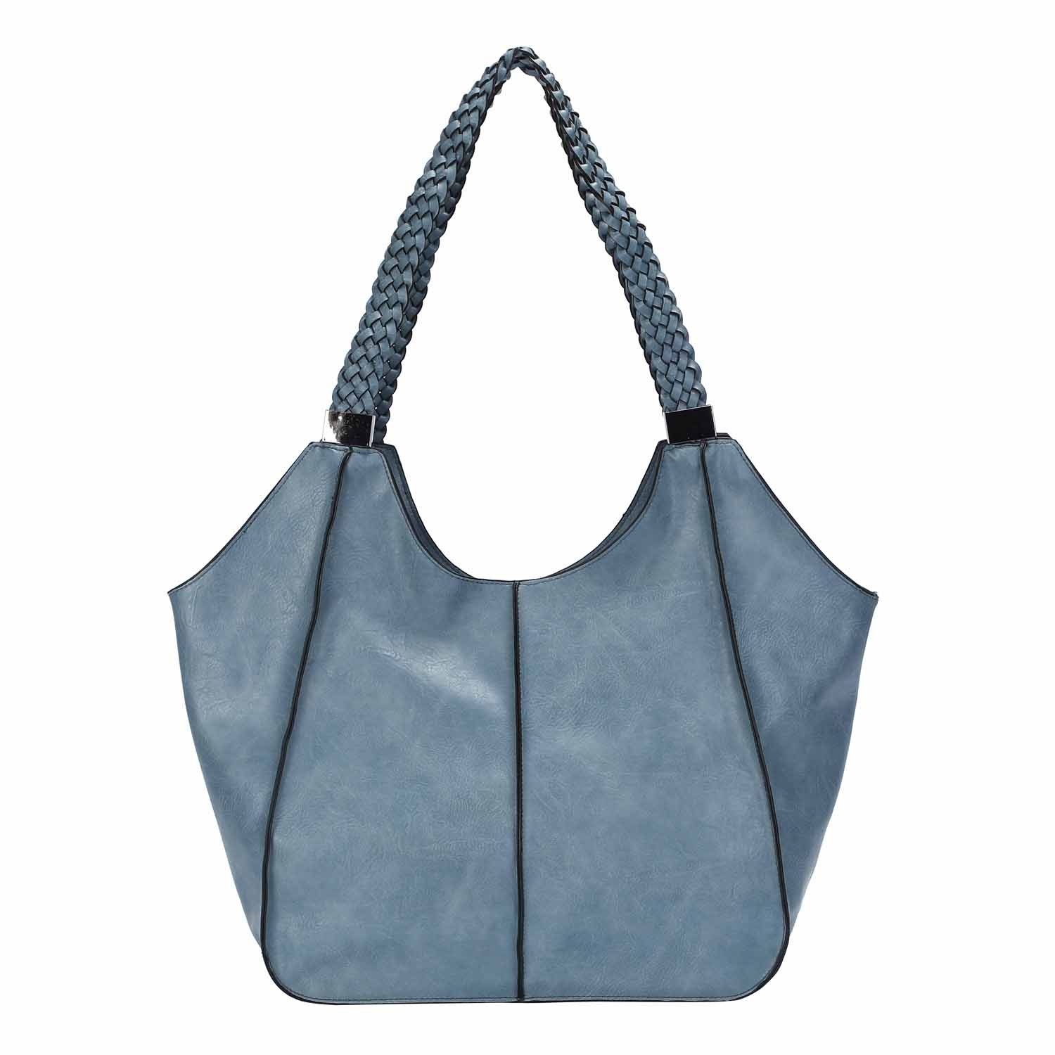 ITALYSHOP24 Schultertasche Damen XXL FLECHTOPTIK Hand-Tasche günstig online kaufen