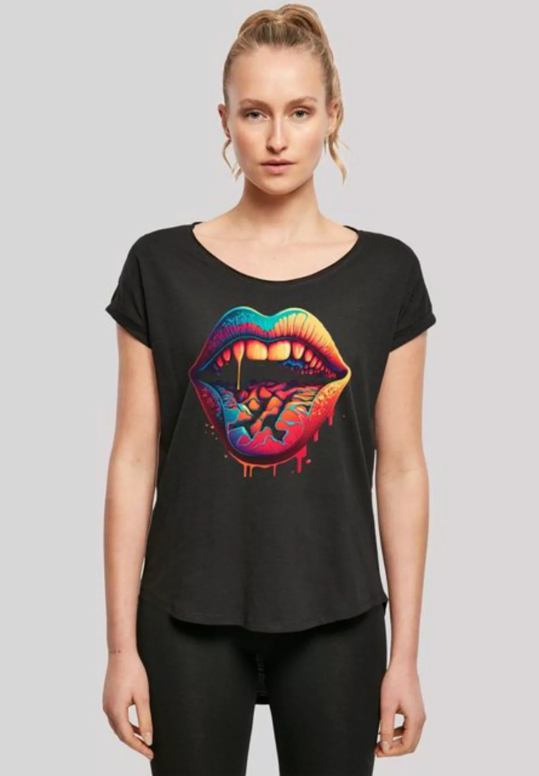 F4NT4STIC T-Shirt Drooling Lips LONG TEE Print günstig online kaufen