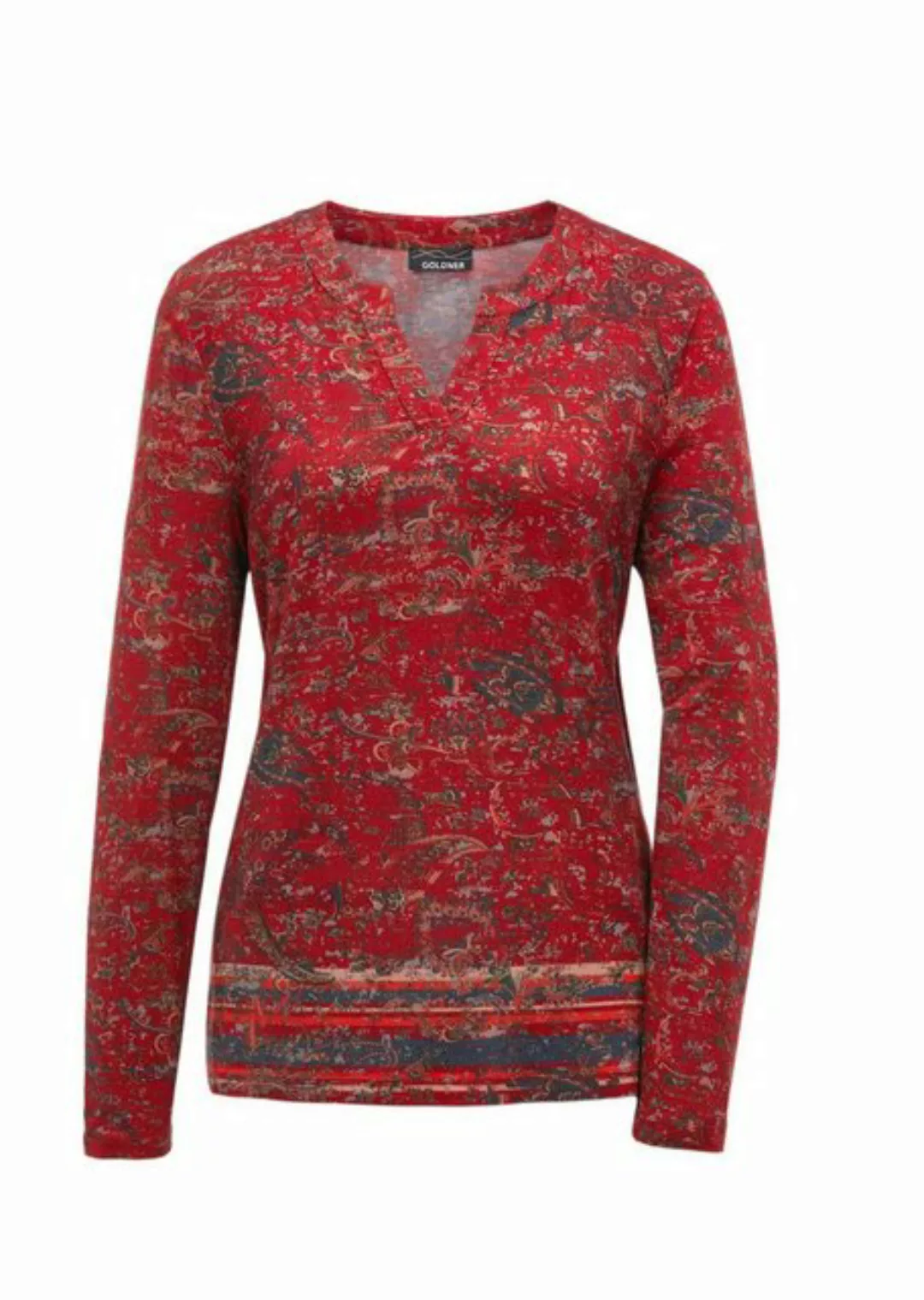 GOLDNER Print-Shirt Langarmshirt mit Paisleymuster günstig online kaufen