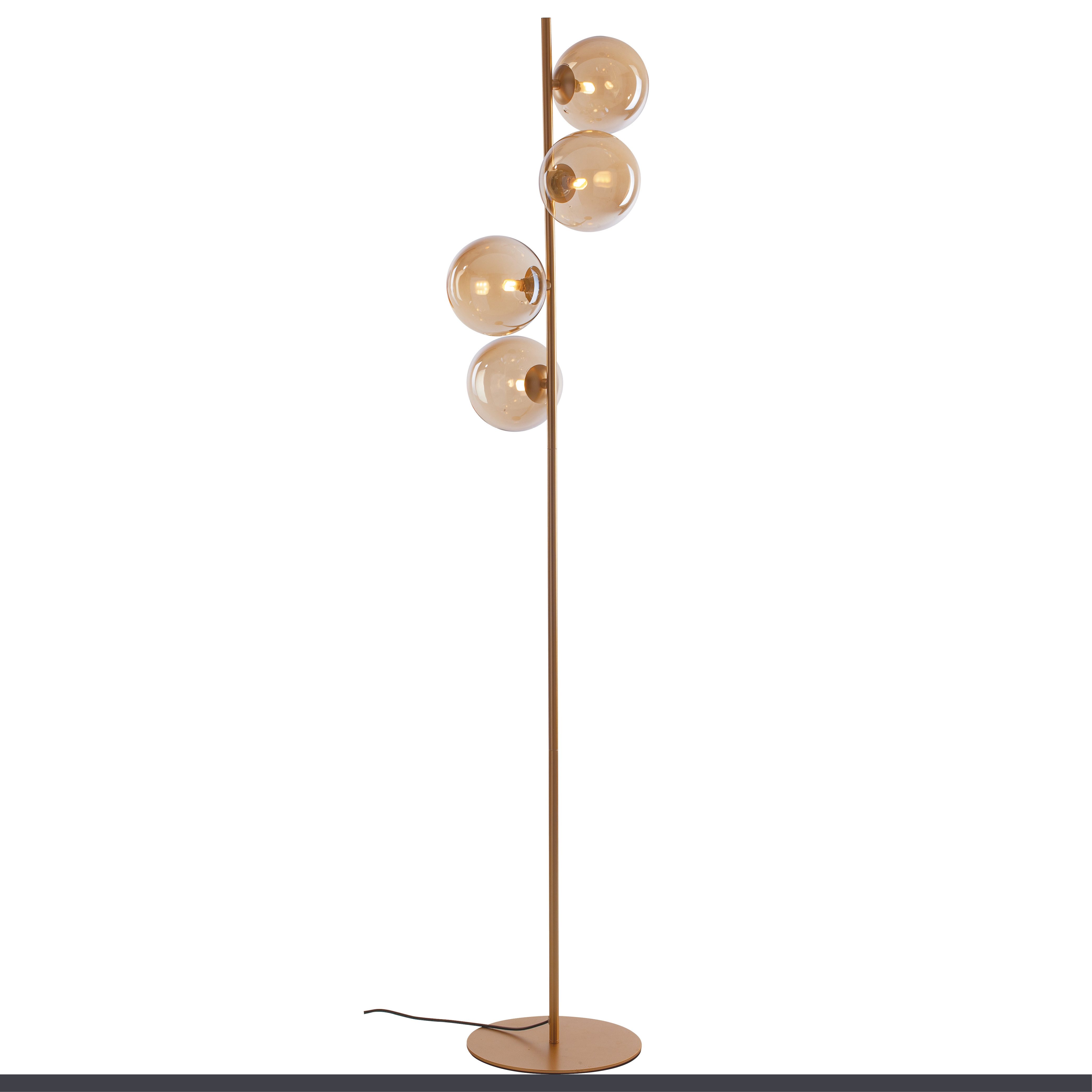 Eco-Light Stehleuchte Neptun Messing Champagner 4-flammig 14,1 cm x 10,6 cm günstig online kaufen