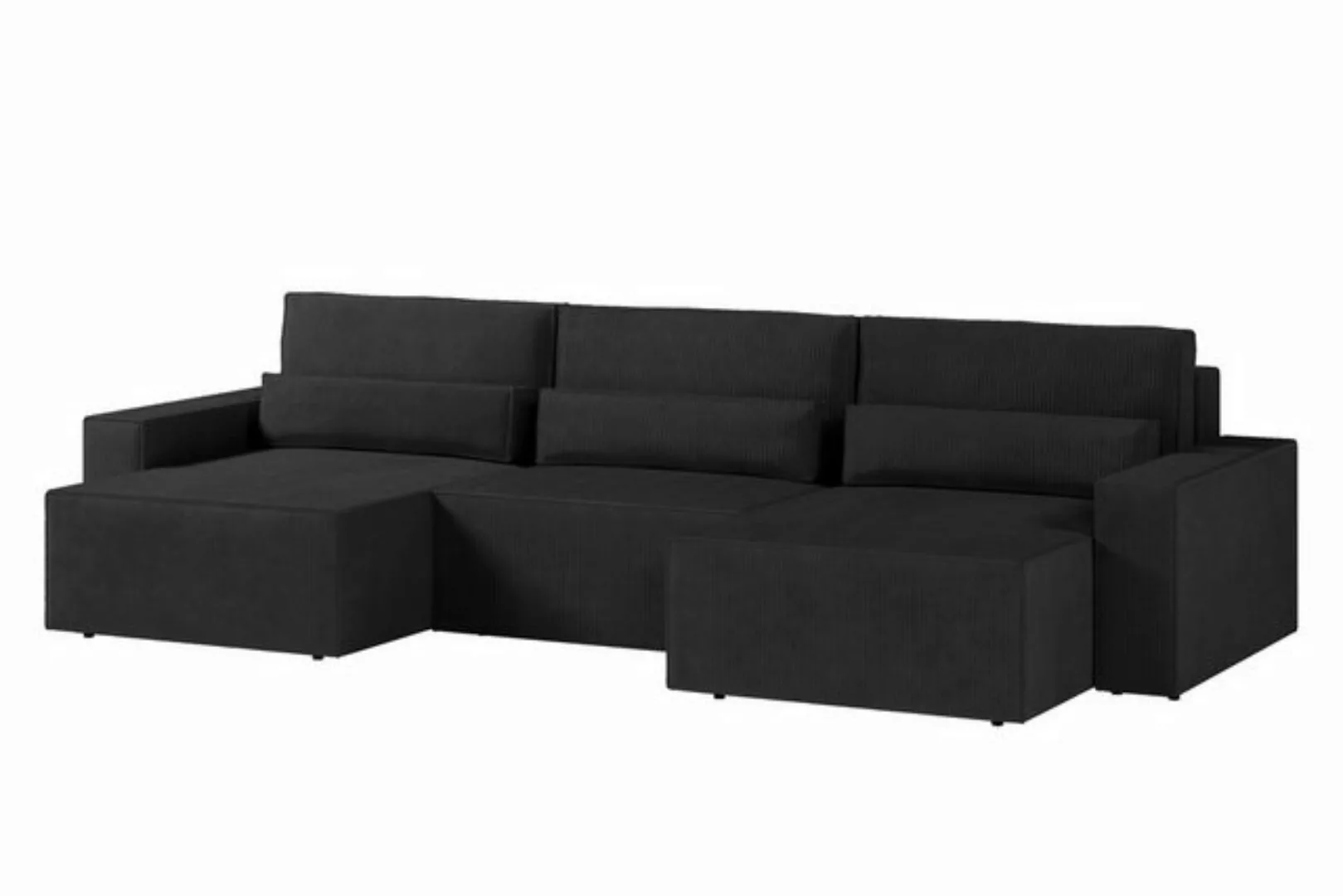 MOEBLO Wohnlandschaft DENVER U MINI, aus Cord, Couch Cord für Wohnzimmer Sc günstig online kaufen