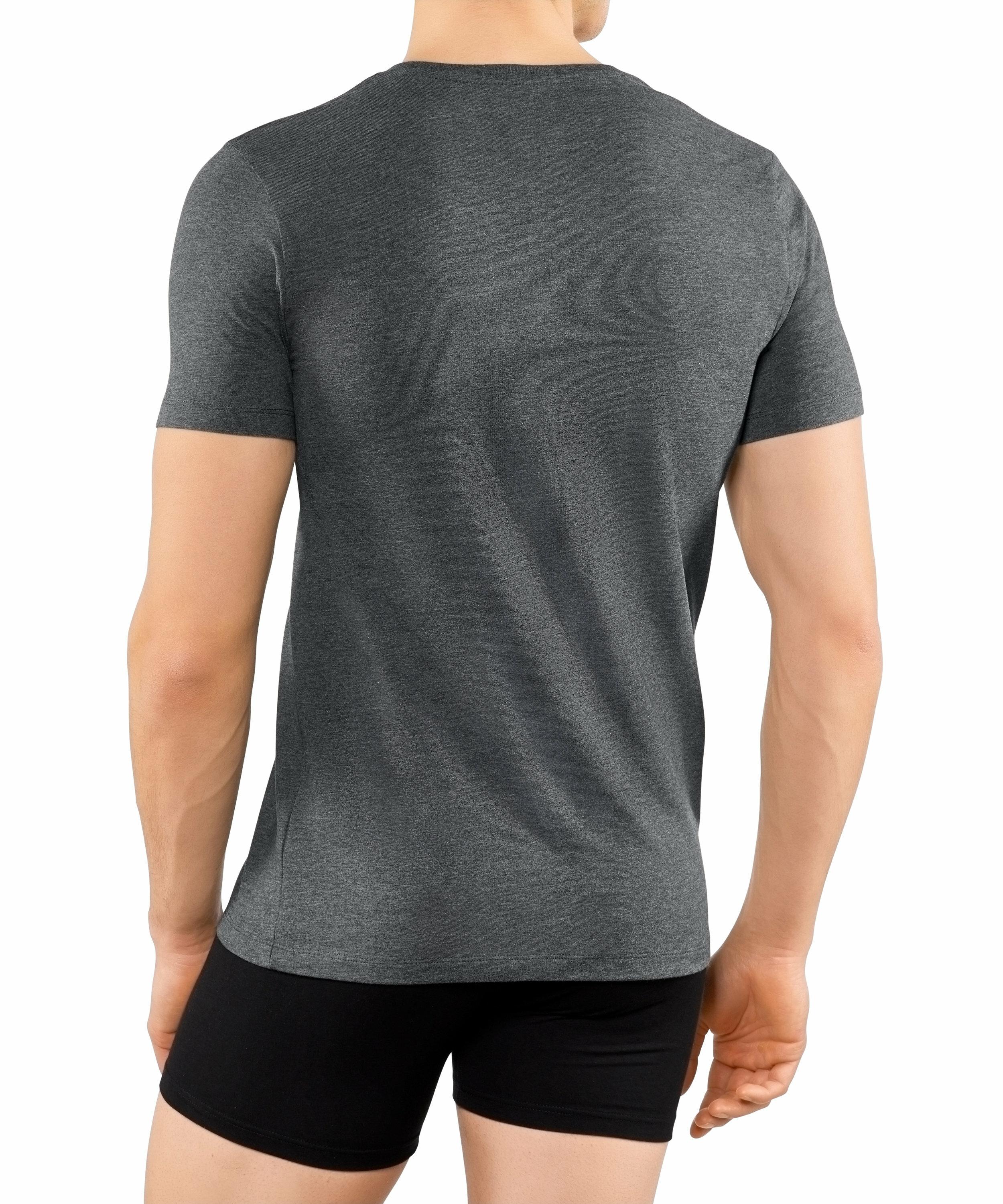 FALKE 2-Pack Herren Kurzarmshirt Daily Comfort, XL, Grau, Uni, Baumwolle, 6 günstig online kaufen