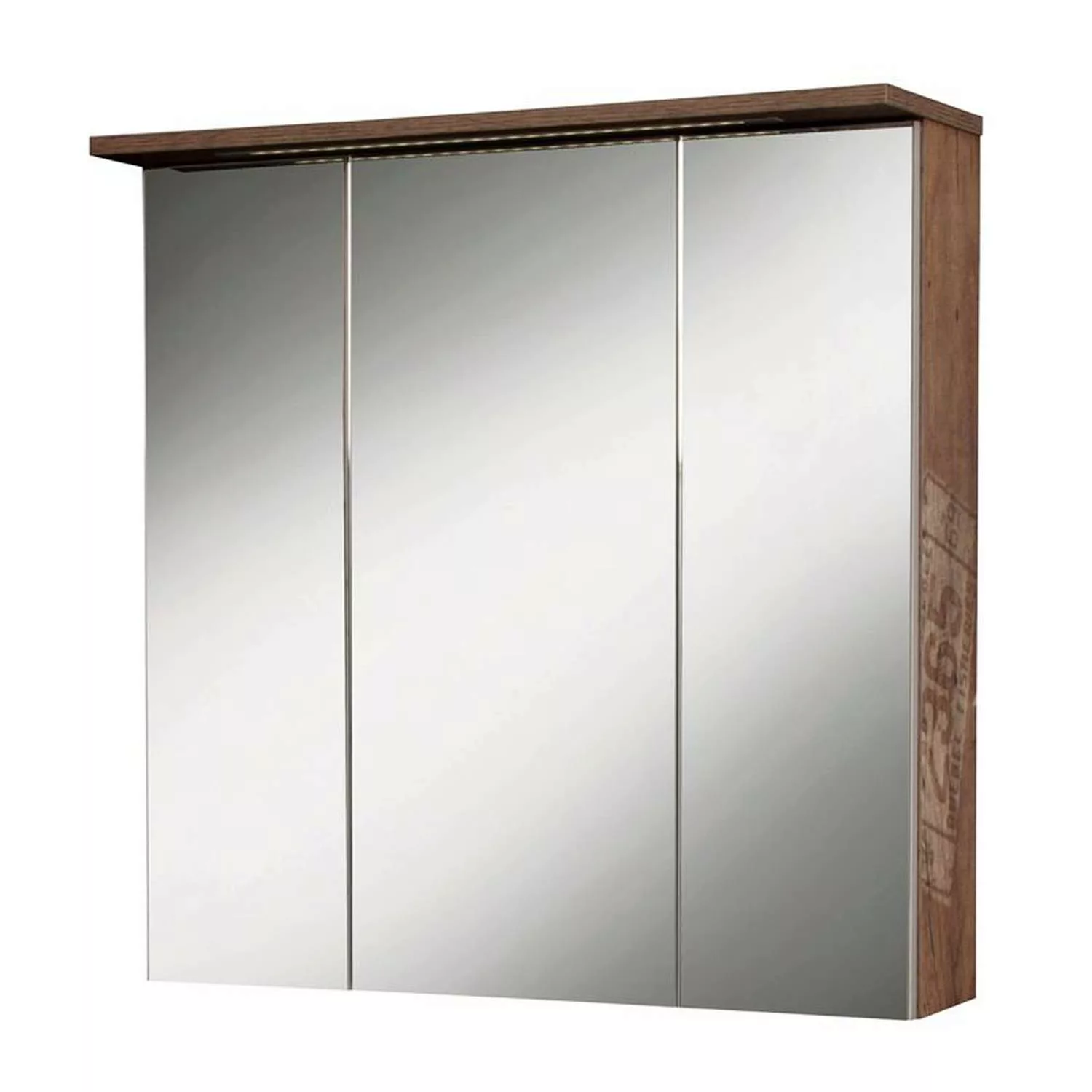 Spiegelschrank LIMA-04 Panamaeiche, LED, BxHxT: ca. 70,5x72,5x16/24cm günstig online kaufen